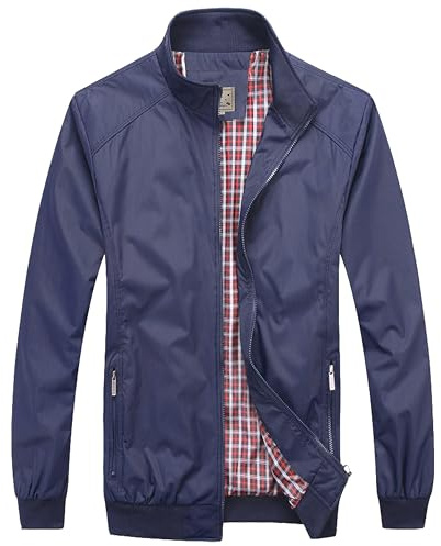 Harrington - Chaqueta bómber deportiva elegante e informal de peso medio para hombre