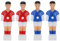 Alomejor Table Soccer Player 4 Stück Men Mini Football Player Ersatz für Tisch Football