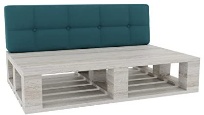Gutekissen® Palettenkissen Gesteppte Kissen mit Knöpfen, Palettenauflagen Sitzkissen Rückenlehne Gesteppt PFG (Rückenlehne 120x60, Türkis)