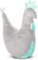 Kissen Henne Huhn Zierkissen Kinderzimmer Zimmer Deko Plüschkissen, Baby Kinder Dekokissen mit Füllung für Schlafzimmer Babyzimmer Kinderbett Mädchen Jungen ca. 47 x 48 cm-Minky Grau Häschen Mint