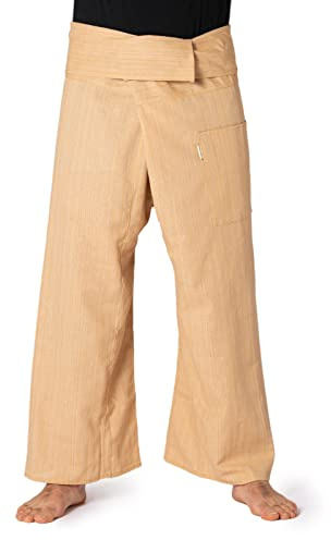 PANASIAM Thai Fischerhose für Damen & Herren - Wickelhose in 2 Längen | Thai Fisherman Pants, Unisex, auch als Yogahose oder Kampfsporthose, flexible Passform in 2 Längen, Baumwolle, Design Lini