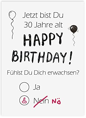 Nastami Geburtstagskarte Alt bist du erst ... KERZEN lustige Postkarte Geburtstagskarte (Erwachsen 30)