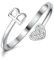 Milacolato 925 Sterling Silber Herz Initial Ring für Frauen Mädchen - 18K Gold Plated Stapelbar Einstellbar - Teenager Heart Alphabet Buchstaben Ring Damen