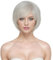 PARXITN Pixie Cut Perücke für Frauen Synthetische Perücke mit Pony Natürliches Haarteil Layered Haar Perücken