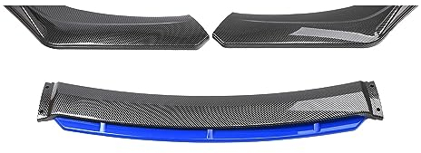 ORBHES Auto Frontstoßstangenlippe, Kompatibel mit Smart Fortwo Forfour 450 451 452 453 454 EQ, Kinnstoßstange Diffusor,A-Carbon Fibre Black-Blue
