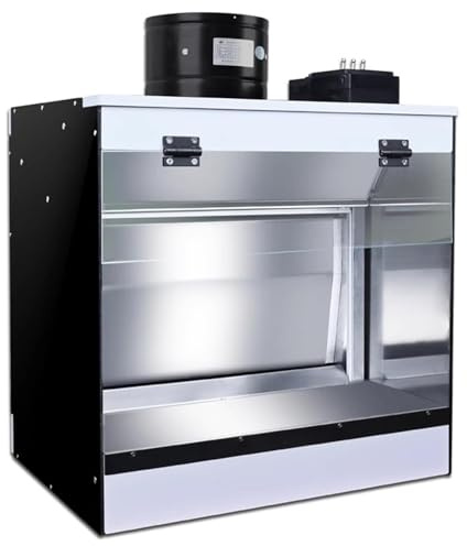 COYEUX Craft Table Airbrush Booth, Airbrush Spray Booth with Waterfall, with Water Curtain Exhausting Air System, LED Lighting, for Model Cake Nail Art Pottery & Crafts
