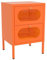 ASTUIAT Couchtisch aus Metall moderner Aufbewahrungsschrank einfacher Platz Nachttisch Schrank höhenverstellbar kaltgewalzter Stahlrahmen Lagerregal Beistelltisch orange Farbe 60 x 40 x 35cm