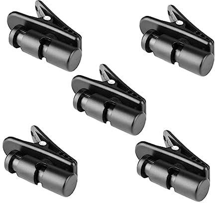 Housoutil 5pcs Headphone Cable Clip Earphone Wire Clip USB Microphone Headphone Mount Cable Clip USB Headphones Earphone Cable Clip Wire Holders for Cables Microphone Accessory Abs Black