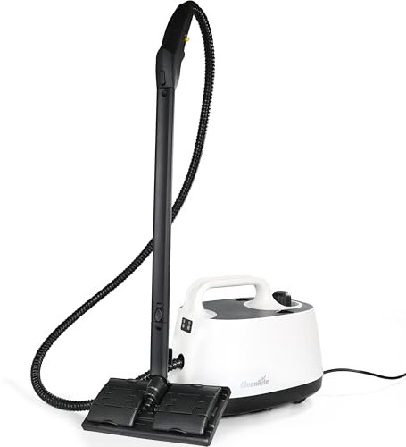 CleanRite® Multifunktionaler Dampfreiniger | Chemiefreie Reinigung | 7 Aufsätze | 13 Zubehörteile | Dampfstaubsauger für Teppiche, Fliesen & Glas | Leicht & Effizient | Maße 30x15x25 cm | Weiß