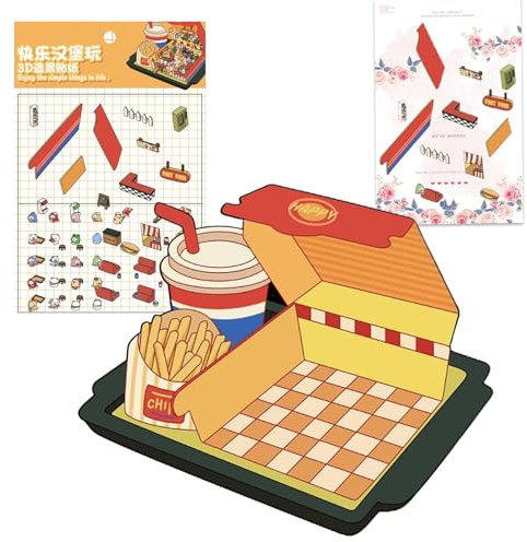 3D-Sticker Szene - 3D Kindersticker Bastelset,Kreative Lustige Dekoaufkleber Zum Gestalten Deiner Miniatur Laden Szene Für Journaling & Notizbuch
