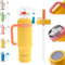 Générique 24oz Whale Fountain Tumbler with Fun Effect, Stainless steel whale watering cup, handle, Insulated travel mug spray function, With lid and straw, leak-proof design (Yellow)