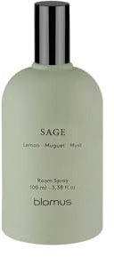 blomus Raumspray -TUOKSU- | Farbe Desert Sage | Duft Sage | 100 ml | Aus Glas und Kunststoff; Zur schnellen Raumbeduftung; Maße 5,4 x 5,4 x 12,4 cm