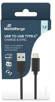 MediaRange MRCS160 Charging and Data Cable 1.2m USB 3.1 Type C Black