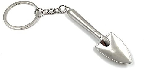 Onwomania Pala pala excavadora llavero llavero metal plateado