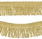 WANDIC Bullion Fransenborte, 13 Meter Gold Polyester Lange Bullion Fransenborte für Vorhänge, Sofa, Handwerk & Dekoration