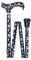 Design Faltstock SKULL von Stockshop farbig, gothic, modisch, höhenverstellbar, Derbygriff, Leichtmetall, Chromring, Damen und Herren, Gummipuffer.