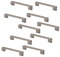 Nuzamas Lot de 10 poignées de porte d'armoire et de tiroir en alliage de zinc Longueur 106 mm Argenté