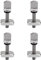 Juibao 4 Pieces Surfboards Fin Screw, Sup Fin Screws for Surfboard Tail Flat Straight Brace Brackets, Long Board, Inflatable SUP, Paddle Boards, 316 Stainless Steel