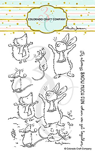 Colorado Craft Company AJ523 Colorado Clear Stamp, Get Together von Anita Jeram