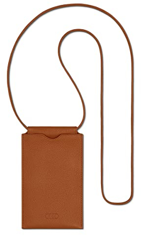 Audi 3152101420 Smartphone Tasche Leder Handy Hülle Case, braun