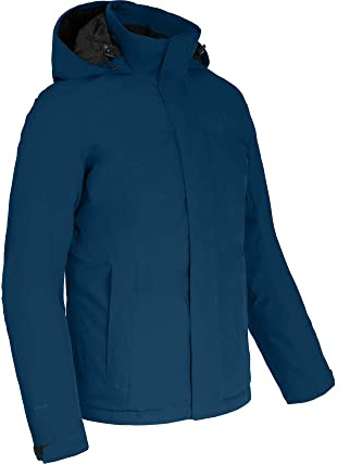 Bergson KAJAANI | Herren Winter-Regenjacke, warm wattiert, wasserdicht, atmungsaktiv, Poseidon [390], 50 - Herren