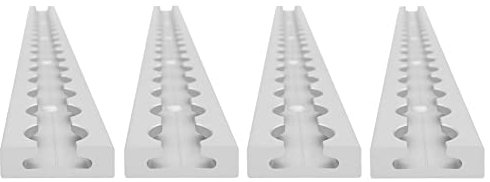 lasiprofi Airlineschiene eckig, gebohrt, 1.000 mm, 4er Set | Zurrschiene | 100 cm | kompatibel mit Fittingen | Silber eloxiert | für Transporter, Wohnwagen, Sprinter UVM. | Aluminium | 1 m