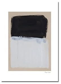 Art Poster Geometrische Linie Blatt Nordischer Stil Schwarz-Weiß-Retro-Formen Leinwanddruck Wandbilder Innenmalereien Dekor (Color : A, Size : 30x40cm No Frame)