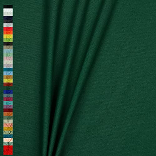 Canvas Stoff Uni Meterware 100% Baumwolle 39 Farben Dekostoff Robust Taschen (027 I Dunkelgrün)