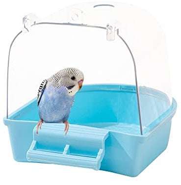 JVHLOV Papagei Bad Box, Hängender Käfig Haustier Vogel Papagei Transparente, Badewanne Vogelkäfig Zubehör, Badewanne für Sittiche, Haustiere, Bräute, Kanarienvögel, Papageien