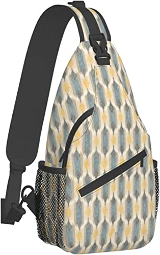 Ahdyr Sling Rucksack Reisen Wandern Tagesrucksack Hipster Kelim Ikat Muster Seil Umhängetasche Umhängetasche
