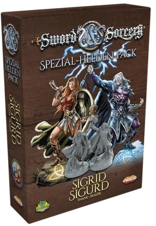 Ares Games, Sword & Sorcery: Die Alten Chroniken – Sigrid/Sigurd, Spezial-Helden-Erweiterung, Expertenspiel, Dungeon Crawler, 1-5 Spieler, Ab 13+ Jahren, 30-150 Minuten, Deutsch