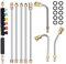 NIZEAMI Pressure Washer Extension Wand Set - Upgrade Power Washer with Nozzle Tips,Curved Rod, 1/4 Inch Quick Connect, Replacement for Anti-Leaked Ring 4000 PSI