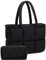 BTOOP Puffer-Tragetasche, gesteppte Puffy-Geldbörse, niedliche gepolsterte Winter-Schultertaschen, leichte Daunenhandtasche für Damen, Arbeit, Reisen, Puffer 6, schwarz