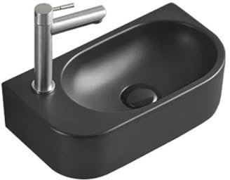 Mexen Viera Waschbecken mit Einzelbecken, links, schwarz matt, 21274085L