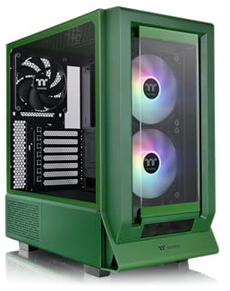 Thermaltake Ceres 350 MX | ATX Midi-Tower | 2 Frontpanels (Tempered Glass/Mesh) | Hidden-Connector Support | 2X 140mm ARGB | USB-C | leiser Airflow (Racing Green)