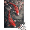 Red_koi_Fish Puzzles 1000 Teile Puzzles für Teenager Geschenke Puzzle für Erwachsene und Teenager 1000 Teile (75x50cm)