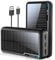 Solar Powerbank 48000 mAh mit 3 Kabeln, Solarpanel mit 3 Ausgängen und 2 Eingängen, Powerbank Schnellladung Qc22.5 und Pd USB C 20 W für Handys, Tablets, Camping, Reisen, Outdoor