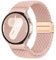 Geflochtenes Armband Kompatibel mit Samsung Galaxy Watch 7 6 5 4 40mm 44mm/6 Classic 43mm 47mm/5 Pro 45mm No Gap Armband mit Magnet Galaxy Watch Band für Damen Herren(Rosa Sand)