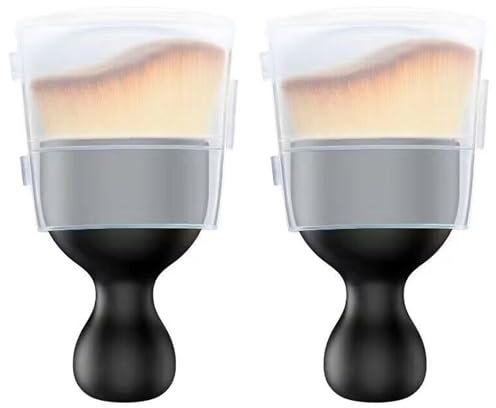 2pcs Car Interior Cleaning Tool Brush with Cover, Car Interior Brushes Soft Bristles Detailing Dusting Brush Curved Crevice Beauty Brush for Car Dashboard, Screen, Scratch-Free Cleaning Brush.