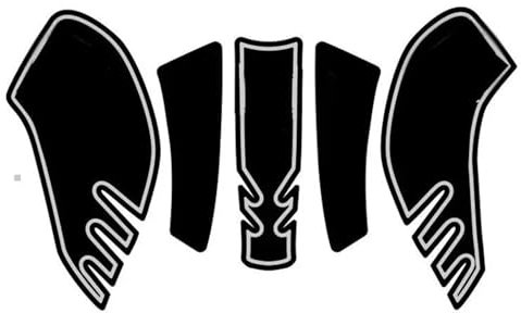 BYLKFC Aufkleber Zum Schutz des Seitlichen Benzintanks Für Motorrad, Für RNINET RNINE T R NINET R Nine T, Anti-Rutsch-Aufkleber, Traktionspads Anti-Rutsch-Tank-Schutz(Schwarz A)