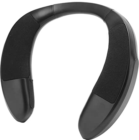 PUSOKEI Neckband Speaker Multifunction Hands Free Clear Calls Stereo Sound Bluetooth Wireless Wearable Speaker