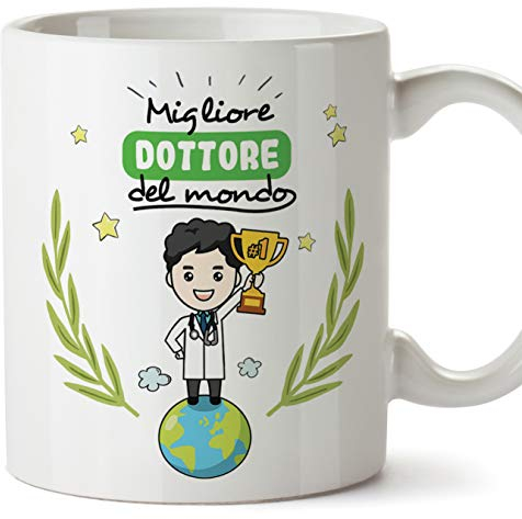 Mugffins Dottore Tazze Originali di caffè e Colazione da Regalare Lavoratori e Professionisti - Migliore Dottore del Mondo - Ceramica 350 ml
