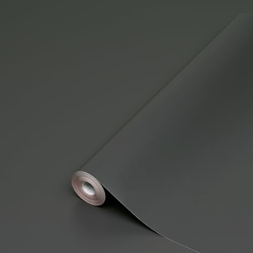 d-c-fix Möbel-Klebefolie Uni seidenmatt Anthrazit 67,5 cm x 15 m | abwaschbare und selbstklebende Deko-Folie für Küche, Schrank, Tisch & Fensterbank - modern & nachhaltig