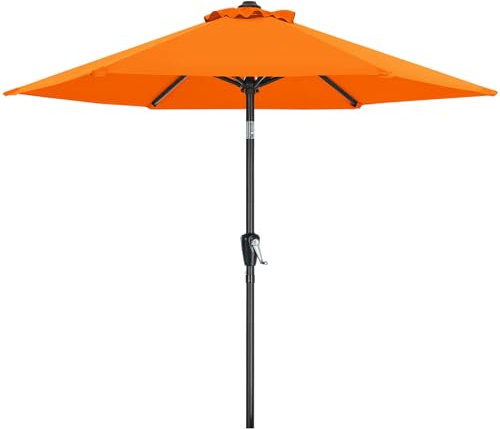 MasterCanopy 230 cm Sonnenschirm Patioschirm Gartenschirm Terrassenschirm Tischschirm Martkschirm, Orange