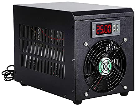 Generic Enfriador de agua profesional para acuario, refrigerador de acuario, termostato, refrigerador de acuario, calentador de agua salada/agua dulce, máx. 60 litros