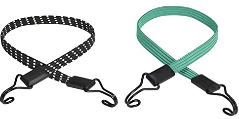 Master Lock 3229EURDAT Tendeur Plat avec Crochet [80 cm d'Elastique] [Réfléchissant] [Double Crochet Inversé] & 3225EURDAT Tendeur Plat avec Crochet [80 cm d'Elastique] [Double Crochet Inversé]