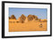 artboxONE Poster mit Rahmen schwarz 60x40 cm Meroes Pyramiden von Die Welt Tanzt Farben - gerahmtes Poster