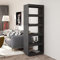 WIFESE Bücherregal 5 Fächer 60x35x167 Raumteiler Holzregal Regal für Wohnzimmer Büro Standregal Bookshelf Hochschrank Aufbewahrungsregal Aktenregal Kiefer Grau