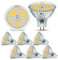 CNSGO Bombillas LED GU5.3 Blanco Neutro 4000K, 700 Lúmen, Paquete de 6, 6,5W Equivalente a 60W MR16 Bombilla Halógena, Ángulo de Haz 120°, AC/DC 12V Sin Parpadeo, No Regulable, Ahorro de Energía