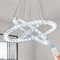 CXGLEAMING Moderne Kronleuchter-Deckenleuchte LED Kristall Pendelleuchte Dimmbare Hängelampe 3-Ring Kristall Hängelampe für Wohnzimmer Schlafzimmer Küche Flur（Dimmbar）